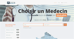 Desktop Screenshot of choisirunmedecin.com